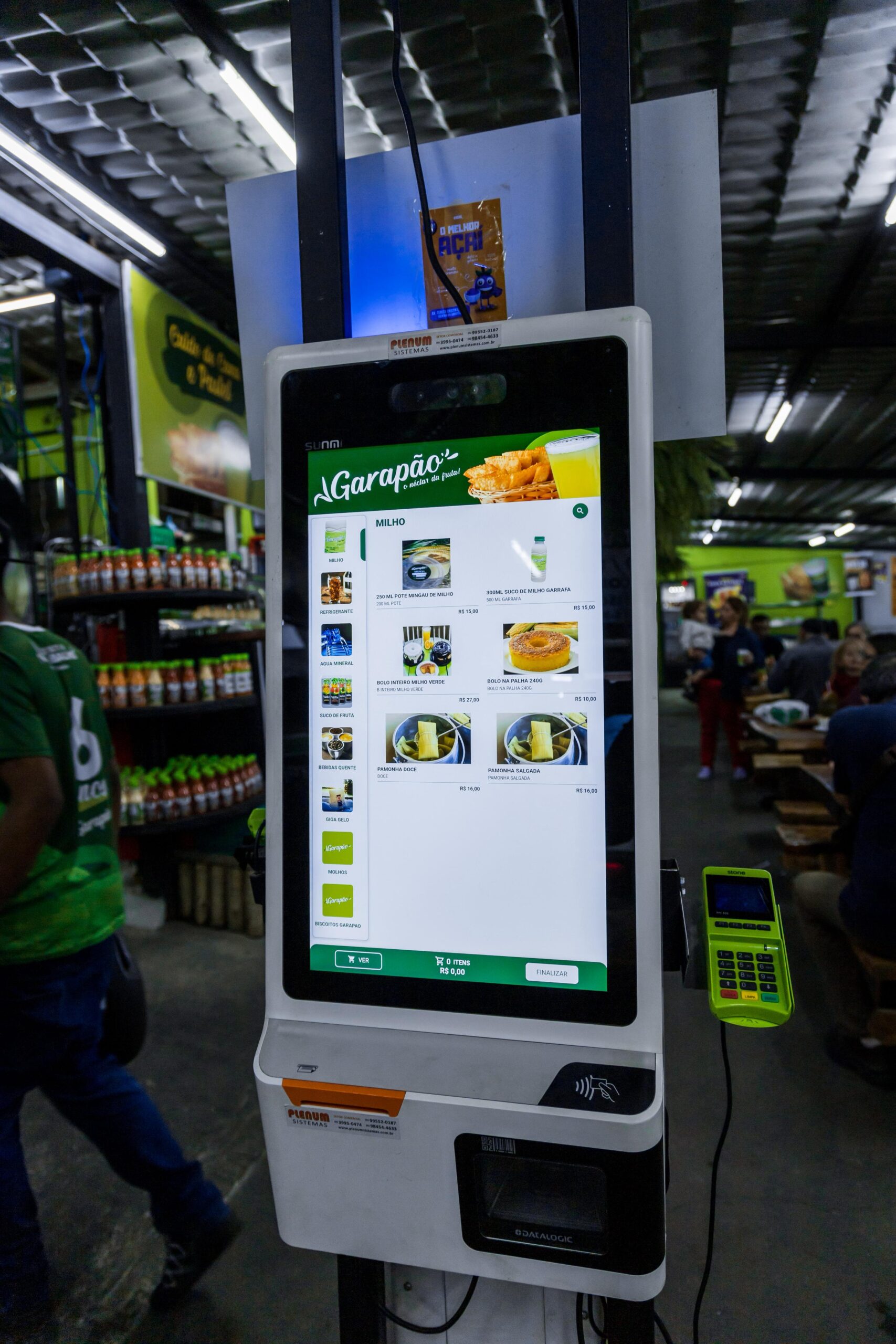 Totem de autoatendimento Sunmi K2 quiosque